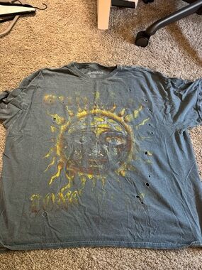 Sublime Sun Graphic Tee - Charcoal Blue